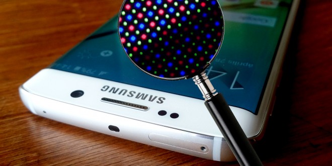 Samsung Galaxy S6 edge a mikroszkóp alatt
