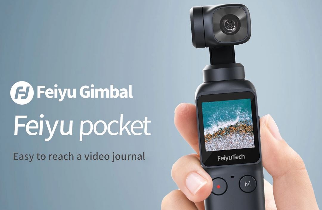 FeiyuTech Pocket 3 kit -Remote Handle&Camera 4K 60FPS Camera with Handheld  3-Axis Stabilizer, Pocket Action Camera, AI Tracking, Detachable Handle
